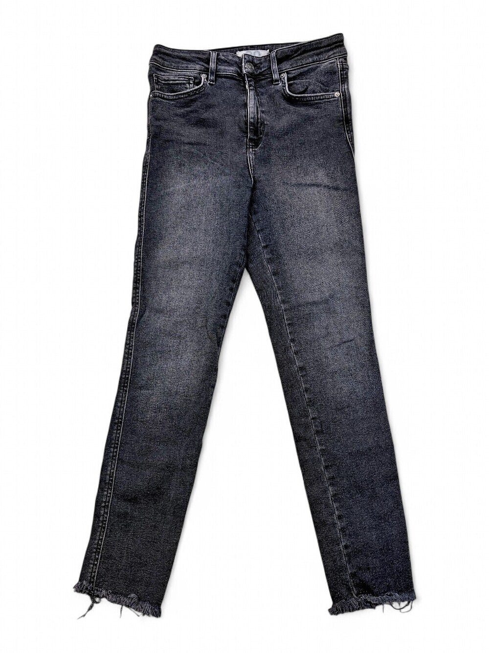 We The Free Men's Black Skinny Jeans Raw Frayed Hem Waist 29